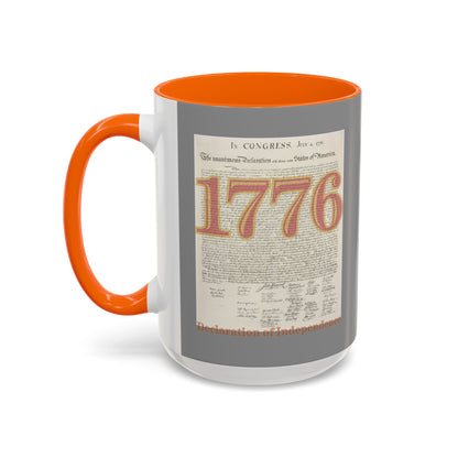 Declaration of Independence Grey Accent Mug by theGreenDragonTavern.shop