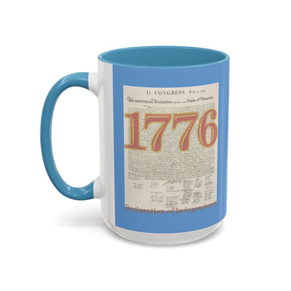 Declaration of Independence Light Blue Accent Mug by theGreenDragonTavern.shop