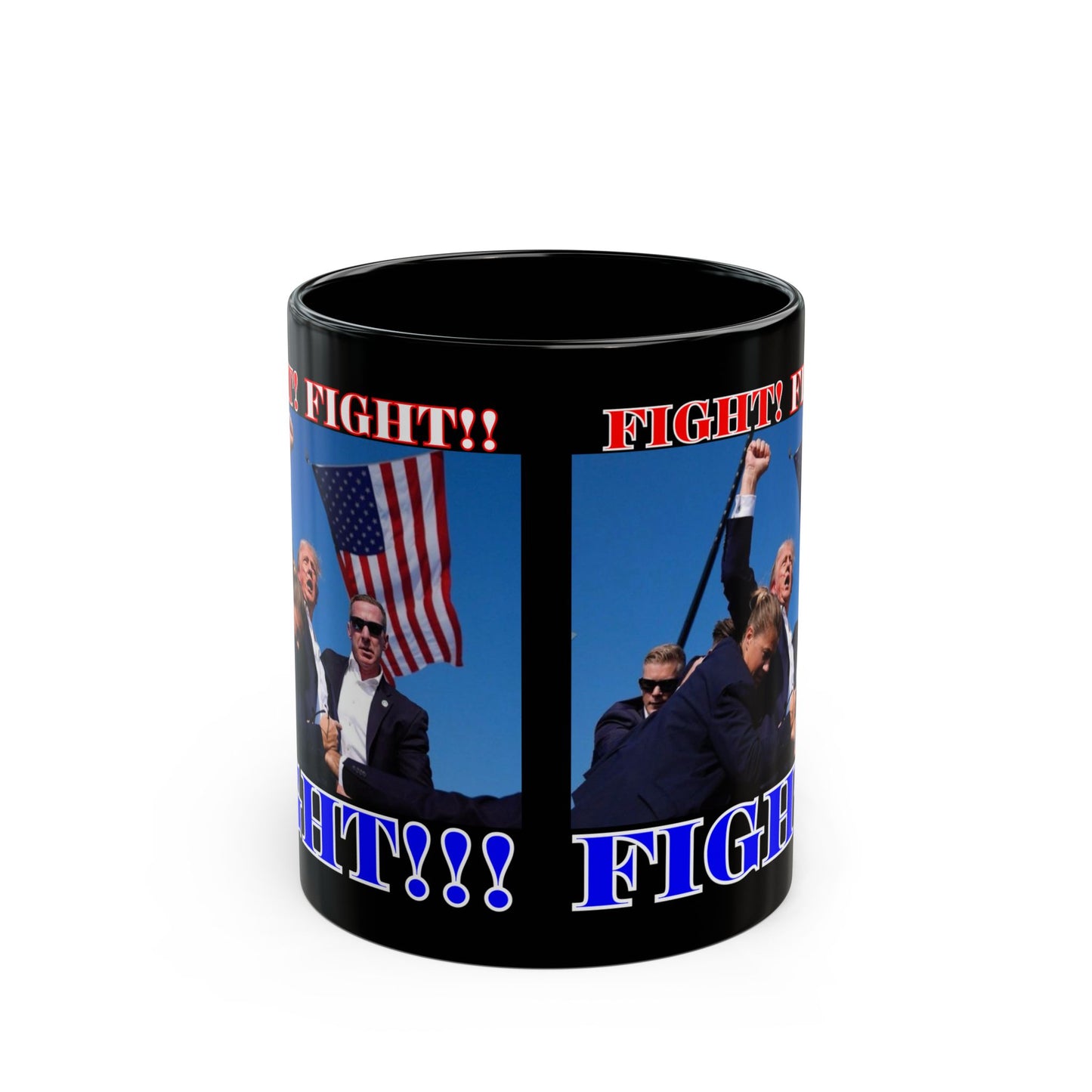 FIGHT! FIGHT!! FIGHT!!! Black Mug by theGreenDragonTavern.shop