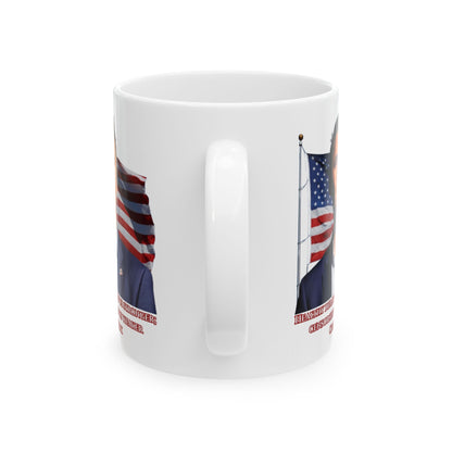 Charlie Kirk, Healthy Debate White Mug by theGreenDragonTavern.shop