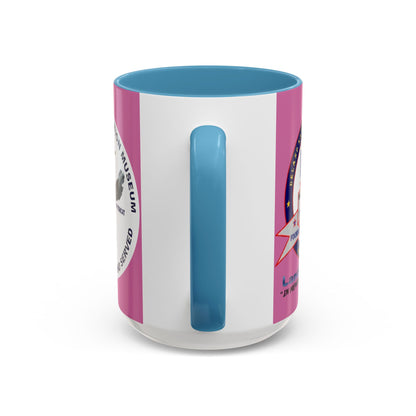 DNASM 2-sided, Founding & Student Art w/WhiteBG Pink Accent Mug by theGreenDragonTavern.shop