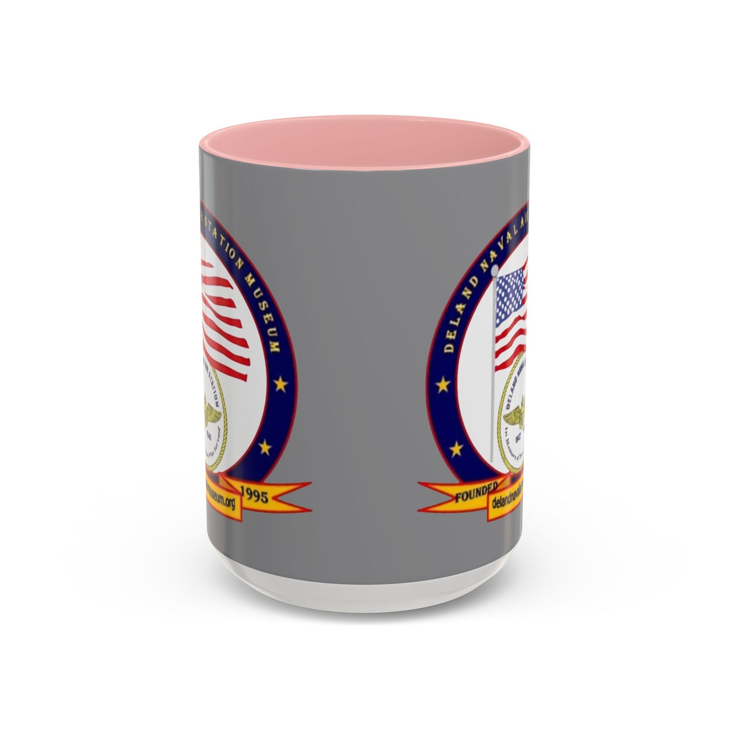 DeLand Naval Air Station Museum Grey Accent Mug by theGreenDragonTavern.shop