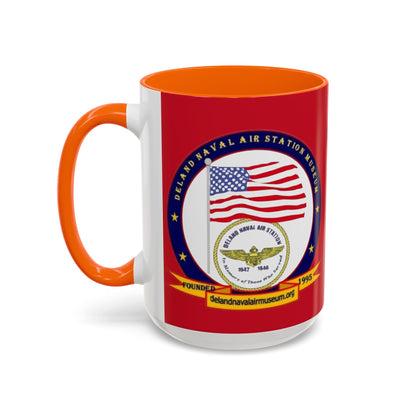 DeLand Naval Air Station Museum Red Accent Mug by theGreenDragonTavern.shop