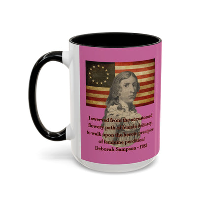 Deborah Sampson, America's Mulan Pink Accent Mug by theGreenDragonTavern.shop