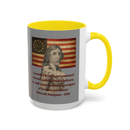Deborah Sampson, America's Mulan Grey Accent Mug by theGreenDragonTavern.shop