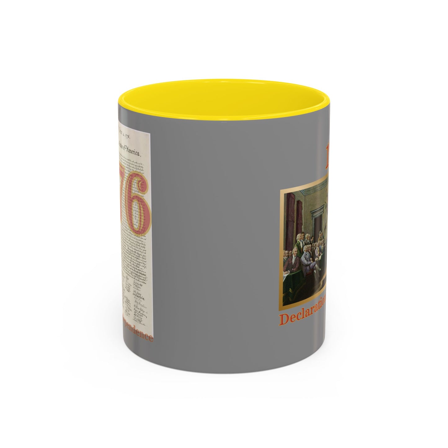 Declaration of Independence Grey Accent Mug by theGreenDragonTavern.shop