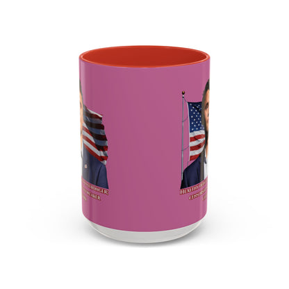 Charlie Kirk, Healthy Debate Pink Accent Mug by theGreenDragonTavern.shop