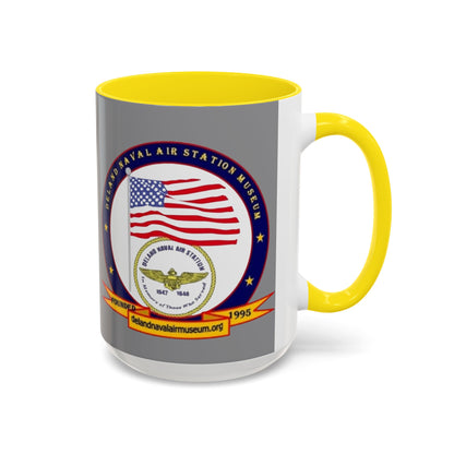 DeLand Naval Air Station Museum Grey Accent Mug by theGreenDragonTavern.shop