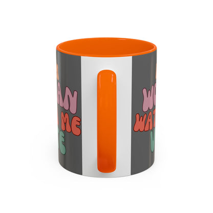 I Am Woman Watch Me Vote Grey Accent Mug by theGreenDragonTavern.shop
