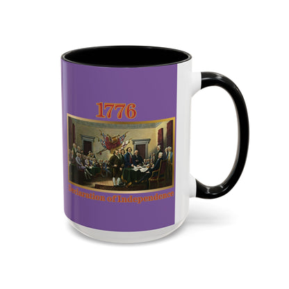 Declaration of Independence Light Purple Accent Mug by theGreenDragonTavern.shop