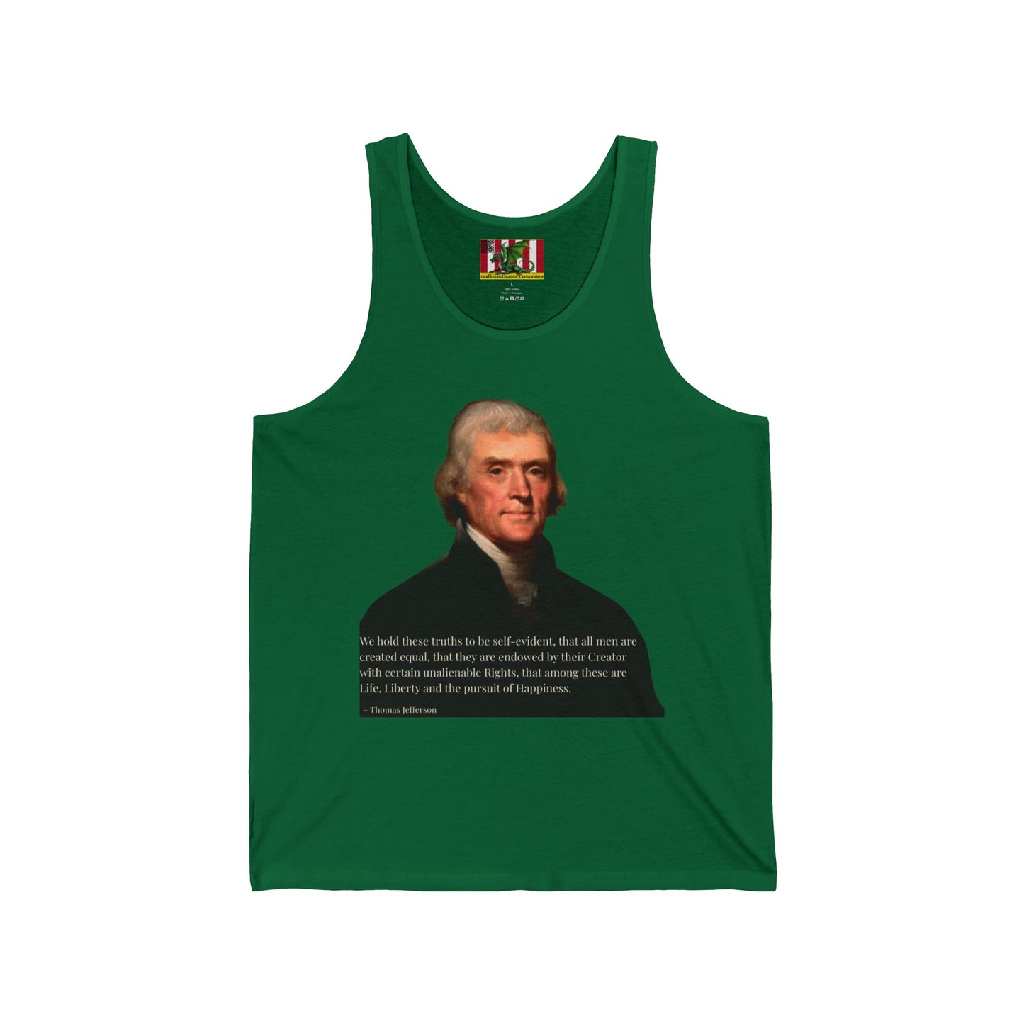 We hold these truths to be self-evident Unisex Jersey Tank Top by theGreenDragonTavern.shop