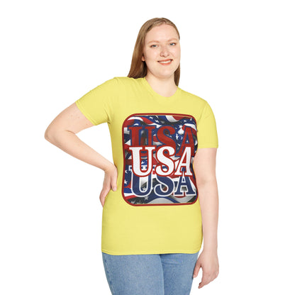 Red WHITE and Blue USA Patriot Light colors Unisex T-Shirt by theGreenDragonTavern.shop