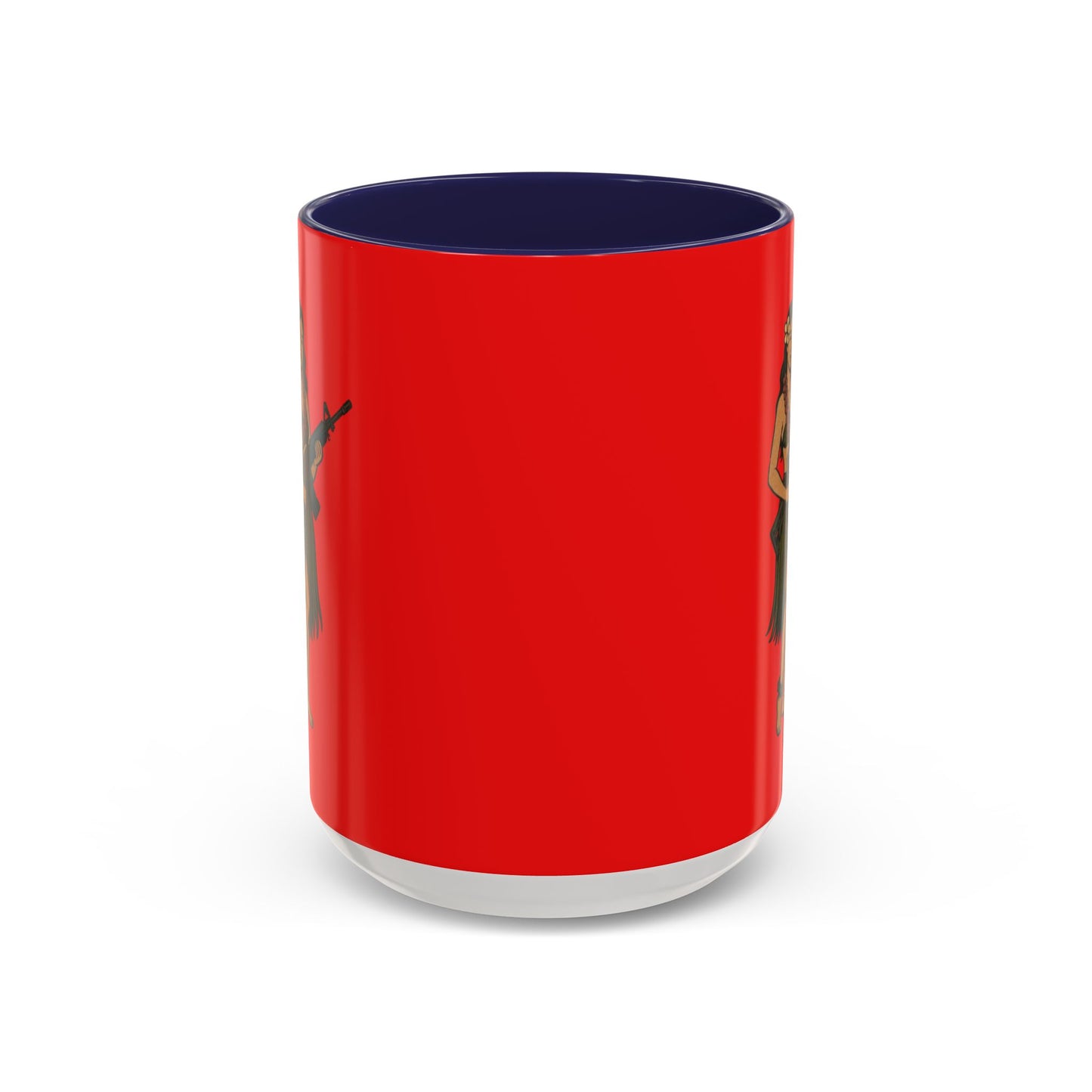 Hula Girl Packin' Heat Red Accent Mug by theGreenDragonTavern.shop