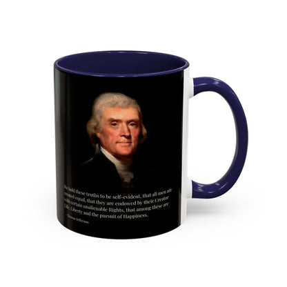 We hold these truths to be self-evident Black Accent Mug by theGreenDragonTavern.shop