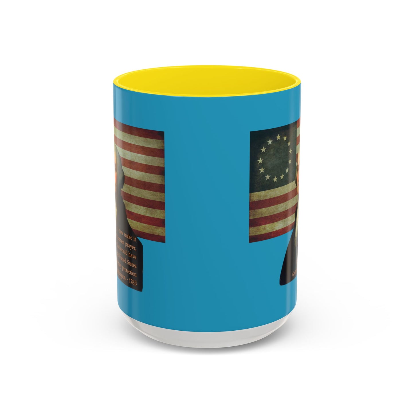 Washington's Earnest Prayer Turquoise Accent Mug by theGreenDragonTavern.shop