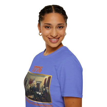 Declaration of Independence Light colors Unisex T-Shirt by theGreenDragonTavern.shop