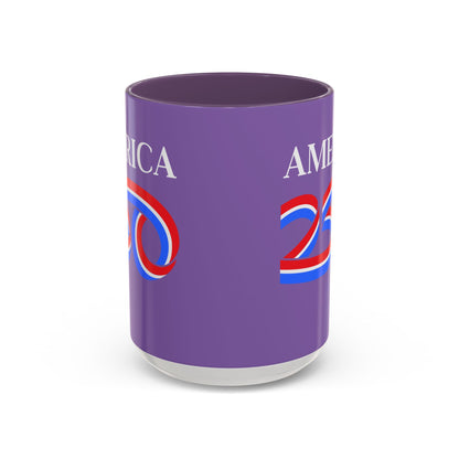 America 250 Light Purple Accent Mug by theGreenDragonTavern.shop