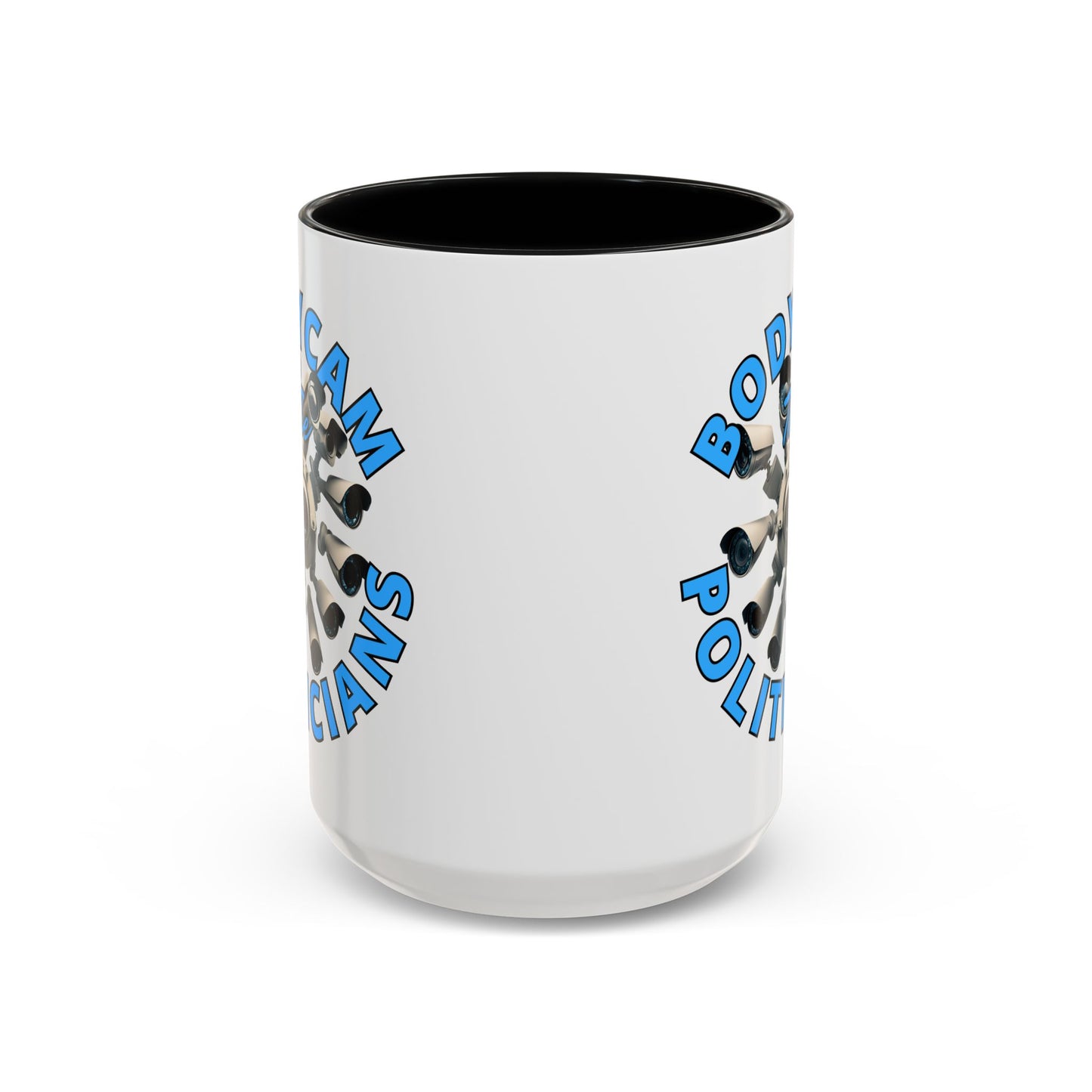 Bodycam the Politicians Cameras White Accent Mug by theGreenDragonTavern.shop