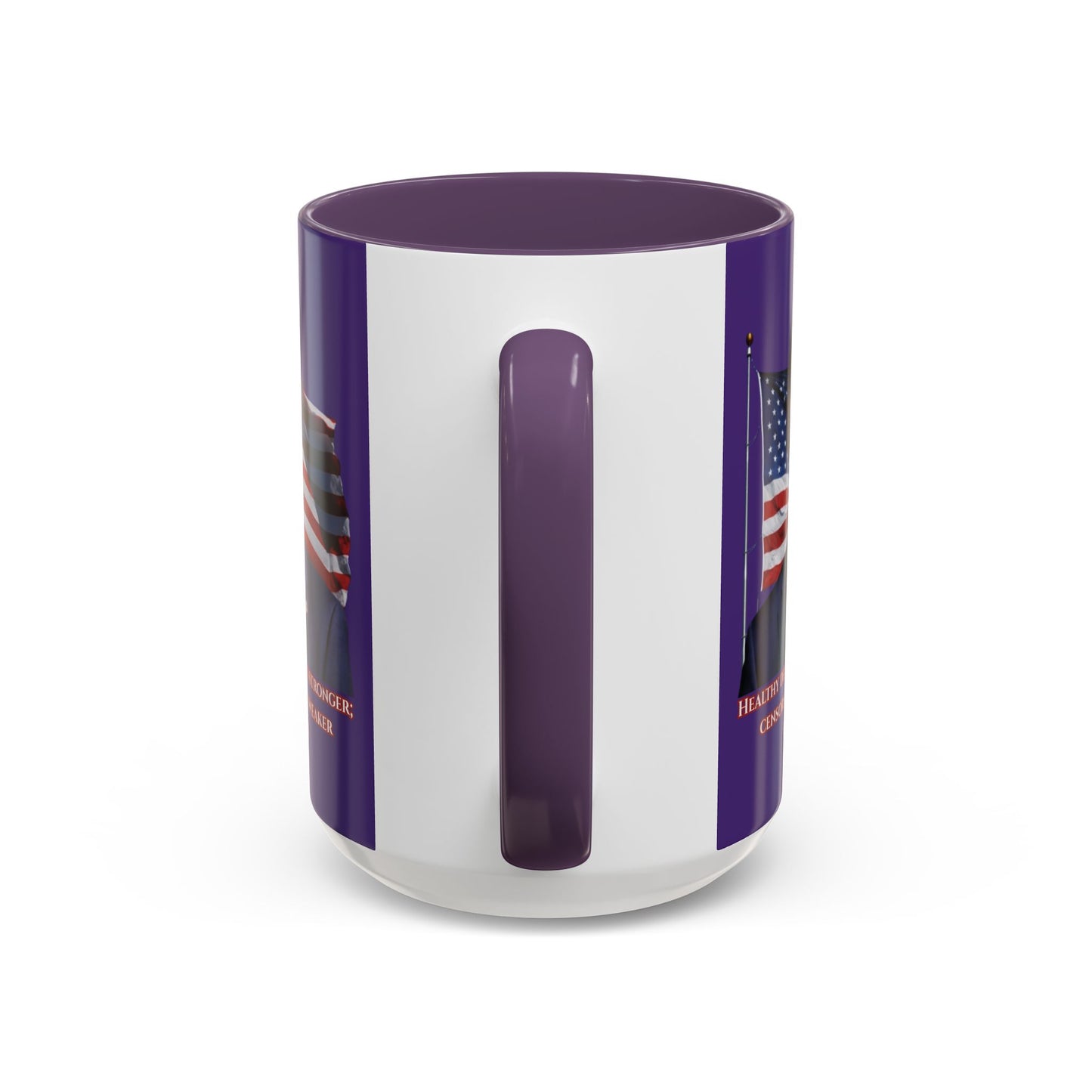 Charlie Kirk, Healthy Debate Purple Accent Mug by theGreenDragonTavern.shop