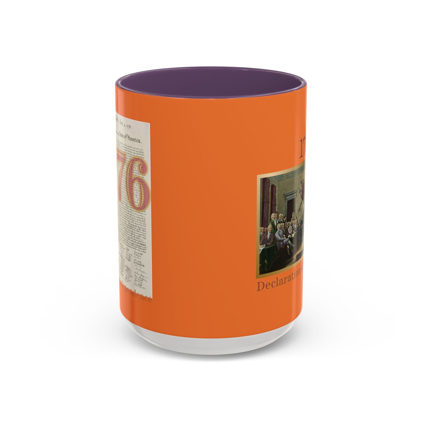 Declaration of Independence Orange Accent Mug by theGreenDragonTavern.shop