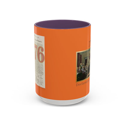 Declaration of Independence Orange Accent Mug by theGreenDragonTavern.shop