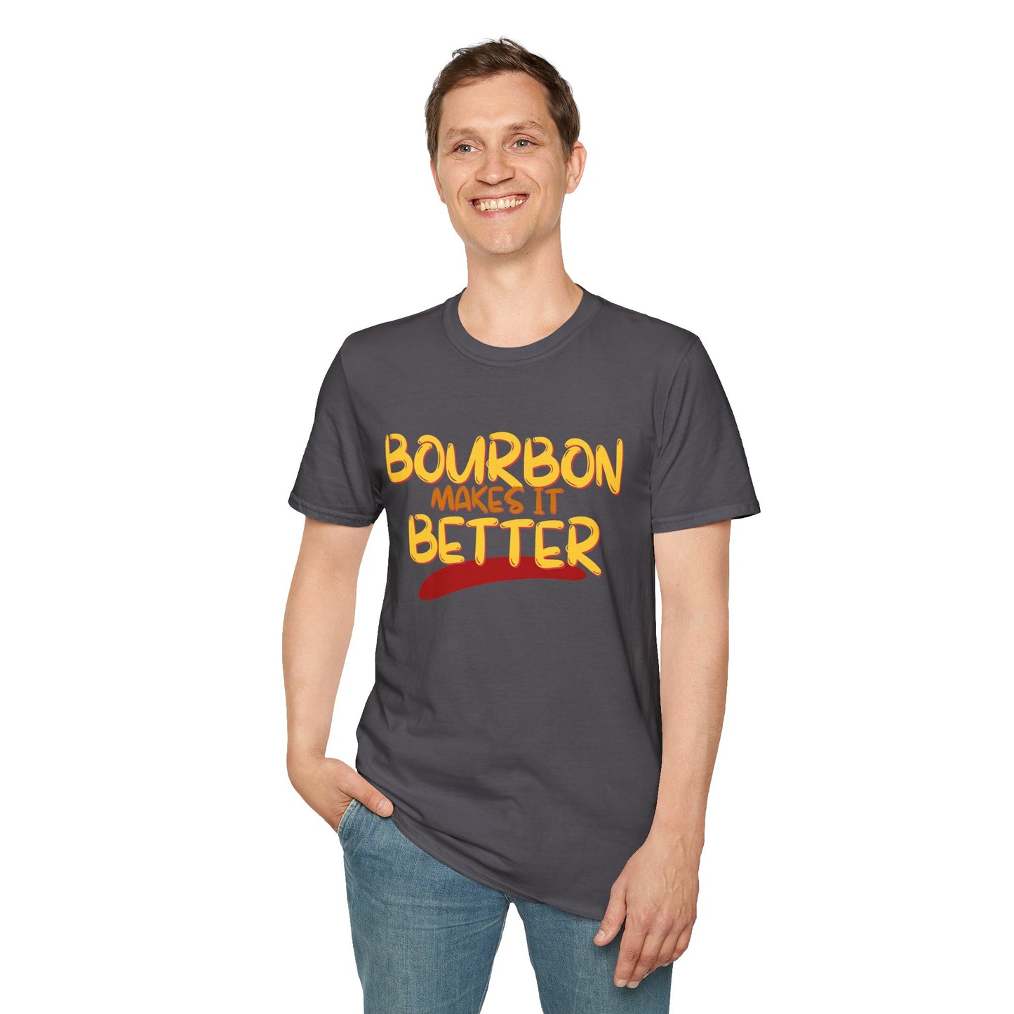 Bourbon makes it better DKcolors Unisex T-Shirt by theGreenDragonTavern.shop