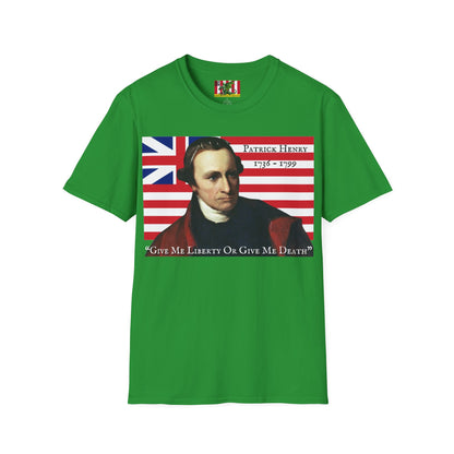 Patrick Henry Dark colors Unisex T-Shirt by theGreenDragonTavern.shop