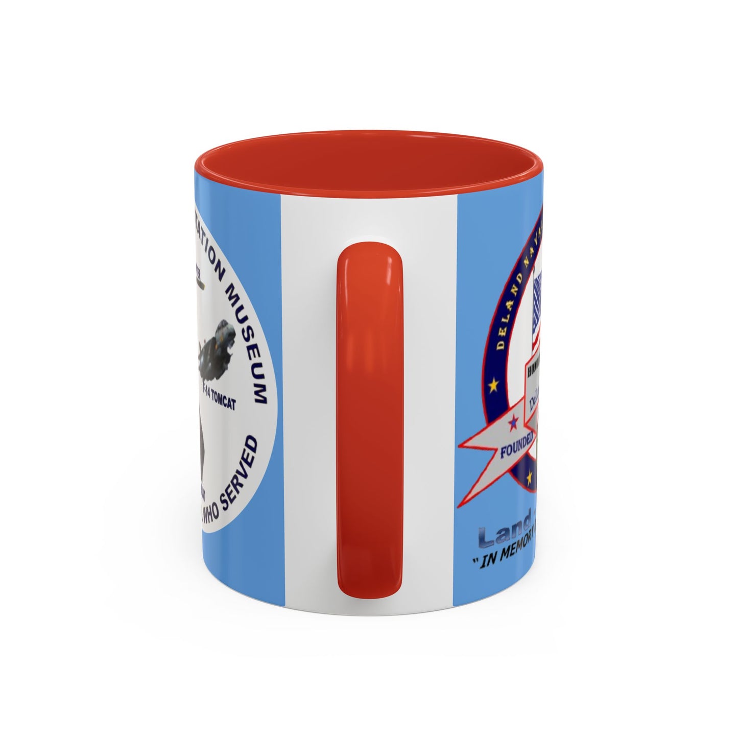 DNASM 2-sided, Founding & Student Art w/WhiteBG Light Blue Accent Mug by theGreenDragonTavern.shop