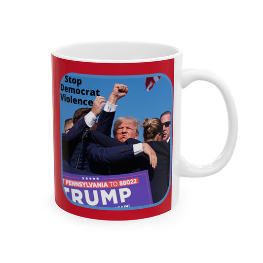 Stop Democrat Violence Red Mug by theGreenDragonTavern.shop