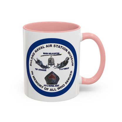 DNASM Student Art Navy Frame White Accent Mug by theGreenDragonTavern.shop