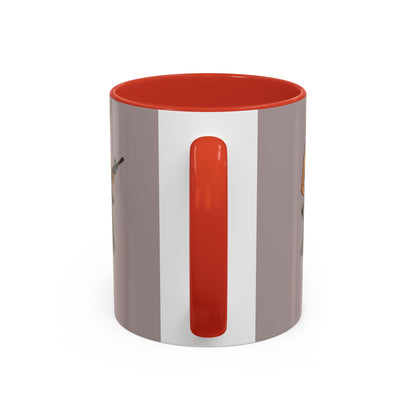Hula Girl Packin' Heat Grey Accent Mug by theGreenDragonTavern.shop