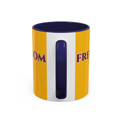 Freedom, Yellow Accent Mug by theGreenDragonTavern.shop