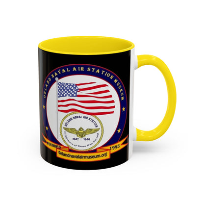 DeLand Naval Air Station Museum Black Accent Mug by theGreenDragonTavern.shop