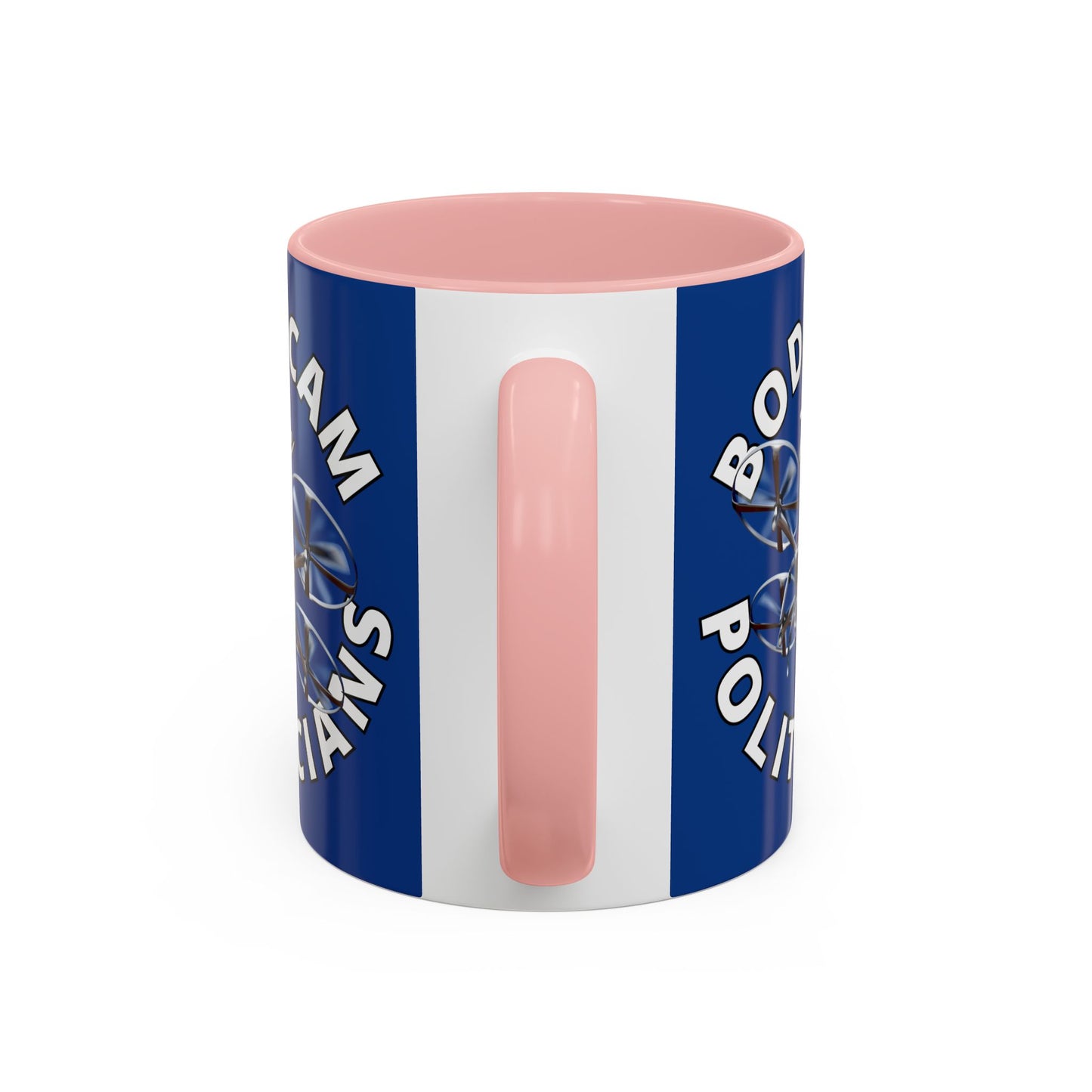 Bodycam the Politicians Drone Dark Blue Accent Mug by theGreenDragonTavern.shop