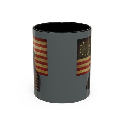 Washington's Earnest Prayer Grey Accent Mug by theGreenDragonTavern.shop