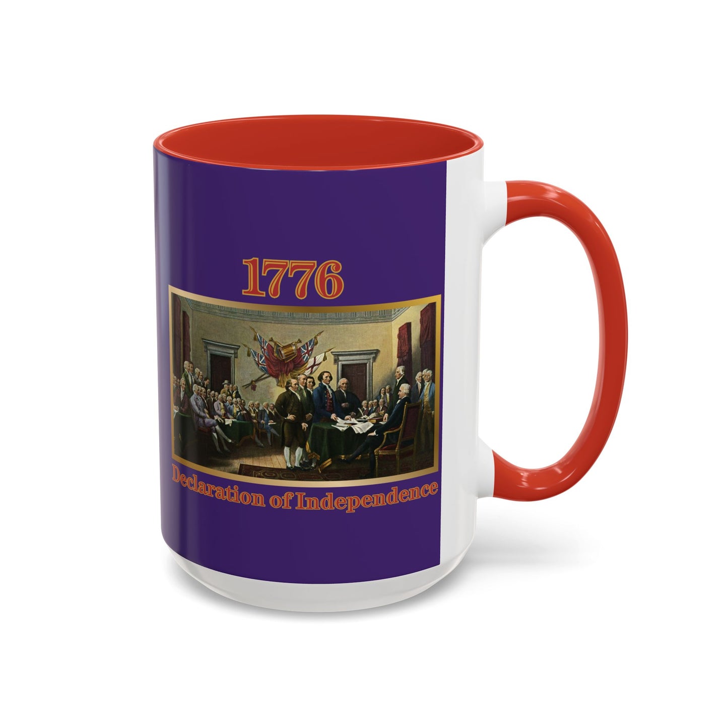 Declaration of Independence Dark Purple Accent Mug by theGreenDragonTavern.shop