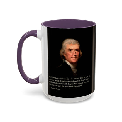 We hold these truths to be self-evident Black Accent Mug by theGreenDragonTavern.shop