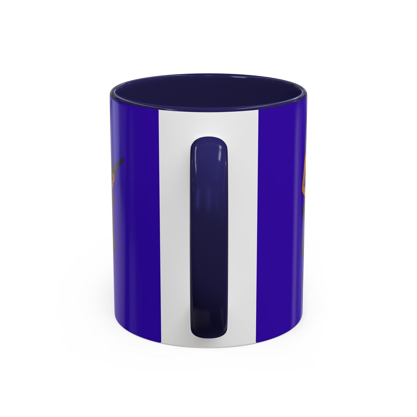 Hula Girl Packin' Heat Dark Purple Accent Mug by theGreenDragonTavern.shop