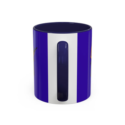 Hula Girl Packin' Heat Dark Purple Accent Mug by theGreenDragonTavern.shop