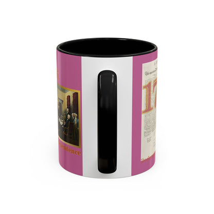 Declaration of Independence Pink Accent Mug by theGreenDragonTavern.shop