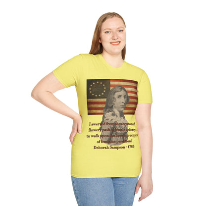 Deborah Sampson, America's Mulan Light colors Unisex T-Shirt by theGreenDragonTavern.shop