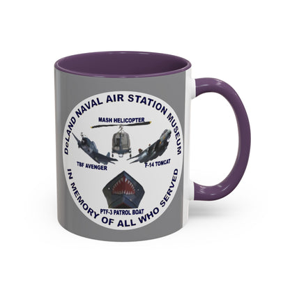 DNASM 2-sided, Founding & Student Art w/WhiteBG Grey Accent Mug by theGreenDragonTavern.shop