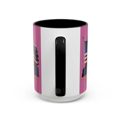 Charlie Kirk, Healthy Debate Pink Accent Mug by theGreenDragonTavern.shop