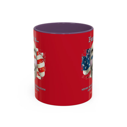 Ronald Reagan Freedom Vendetta Red Accent Mug by theGreenDragonTavern.shop