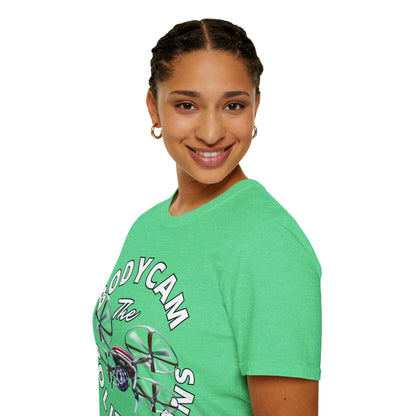 Bodycam the Politicians Drone Dark colors Unisex T-Shirt by theGreenDragonTavern.shop