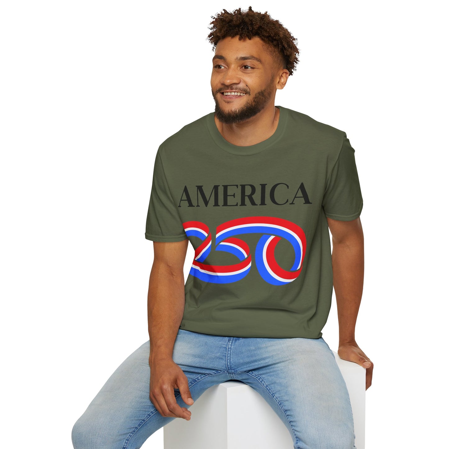 America 250 Black font, Dark colors, Unisex T-Shirt by theGreenDragonTavern.shop