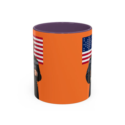 "Traitors and Patriots" Ulysses Grant Orange Accent Mug by theGreenDragonTavern.shop