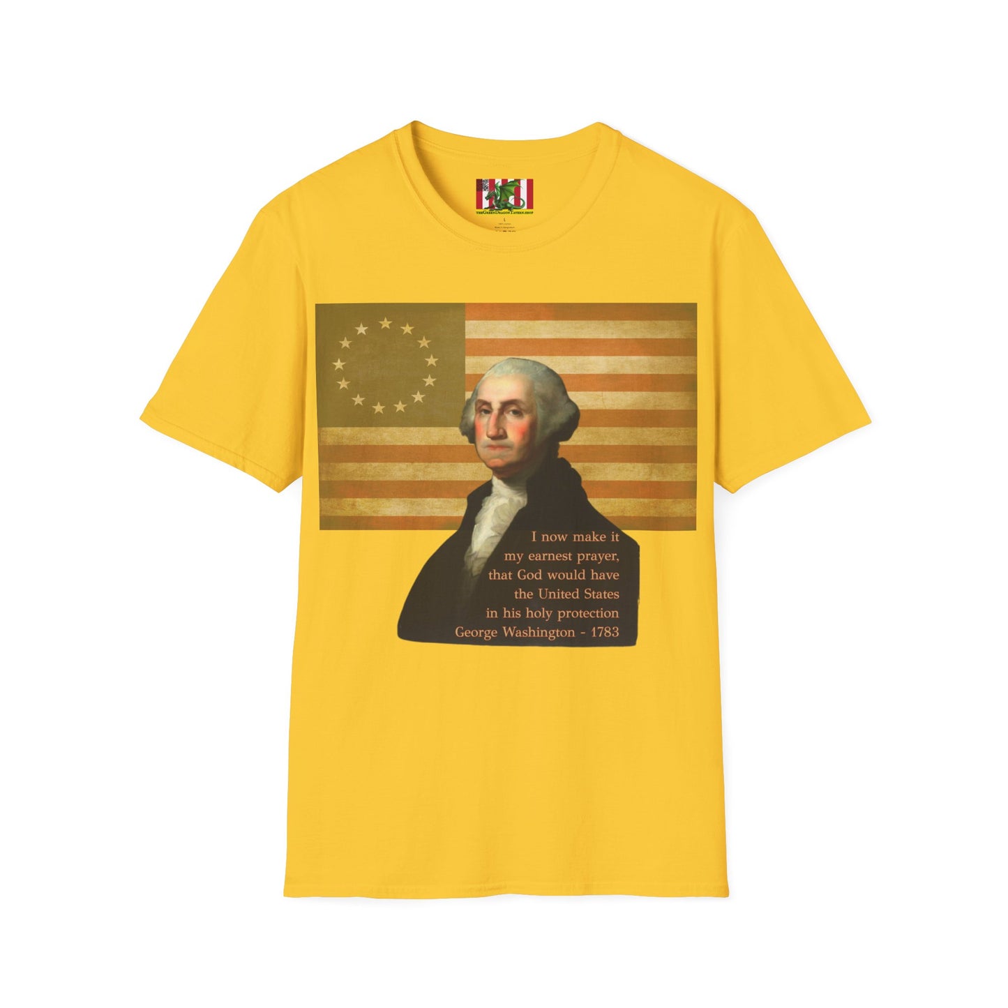 Washington's Earnest Prayer Light colors Unisex T-Shirt by theGreenDragonTavern.shop