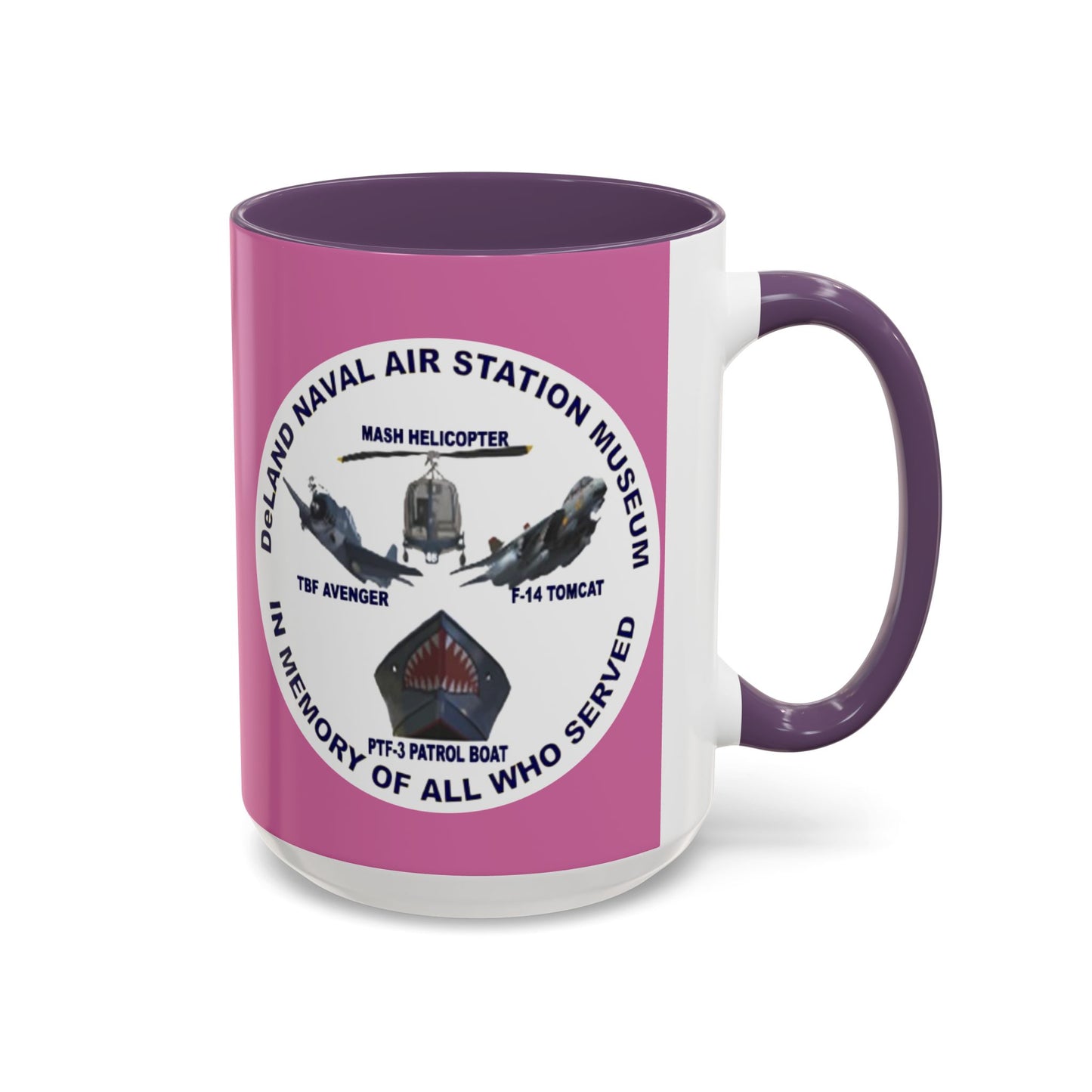 DNASM 2-sided, Founding & Student Art w/WhiteBG Pink Accent Mug by theGreenDragonTavern.shop
