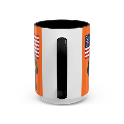 "Traitors and Patriots" Ulysses Grant Orange Accent Mug by theGreenDragonTavern.shop